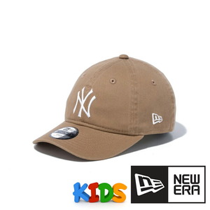 ニューエラ キッズ キャップ NEWERA Child 9TWENTY ウォッシュドコットン ニューヨークヤンキース ベージュ カーキ 