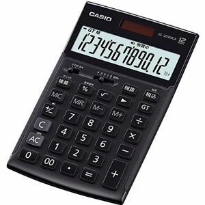 【新品】カシオ計算機 CASIO 実務電卓(検算タイプ) ジャストタイプ12桁 ブラック JS-20WKA-BK-N