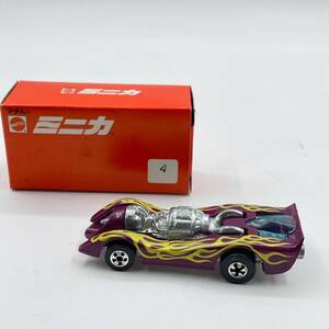 【★希少品★】MATTEL マテル ミニカ HOT WHEELS ホットウィール No.4 香港製 赤箱 チラシなし 外箱付き 現状品