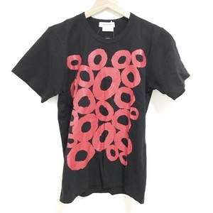 コムデギャルソン COMMEdesGARCONS 半袖Tシャツ サイズS - 黒×レッド レディース AD2008 トップス