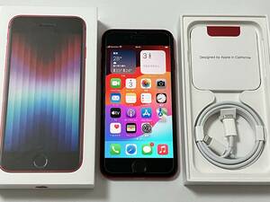 SIMフリー iPhoneSE3 128GB Product Red シムフリー アイフォンSE 3 第三世代 第3世代 レッド docomo au SIMロックなし A2782 MMYH3J/A 82%