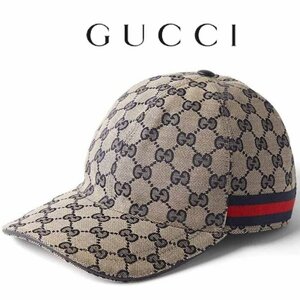 ★新品★希少国内廃盤色★グッチGUCCI★GGキャンバスベースボールキャップ帽子★696845 4HAQQ 4068★紺ネイビー★正規店購入レシート有