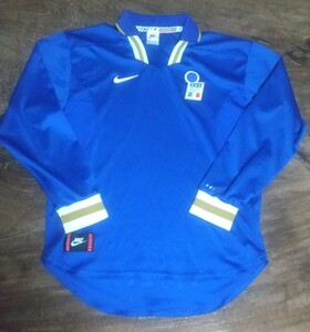 値下交渉 1996-97 イタリア代表 NIKE 長袖 MADE IN UK 検) EURO ENGLAND WORLD CUP AZZURRI ITALY L/S アズーリ ユーロ ワールドカップ Y2K