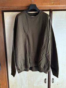 MARKAWARE マーカウェア ORGANIC COTTON HEAVY FLEECE HUGE SWEAT Olive Brown 新品未使用 日本製 サイズ2 トレーナー スウェット