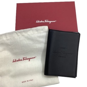 ♪♪ Ferragamo フェラガモ 手帳カバー ブラック やや傷や汚れあり