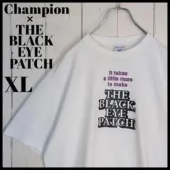 【限定コラボ】 ブラックアイパッチ × チャンピオン センターロゴ  Tシャツ