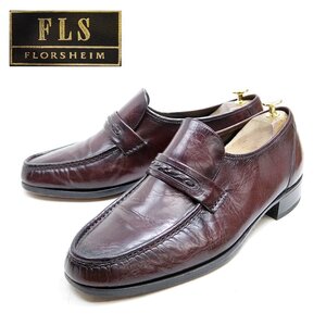 12表記　30cm相当　THE FLORSHEIM SHOE　フローシャイム 　ストラップ　スリッポンローファー　ドレスシューズ　バーガンディ/U8984