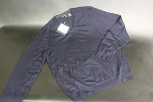 Calvin Klein Jeans カルバンクライン レディース Vネック セーター メリノウール100% ネイビー サイズM★送料520円★