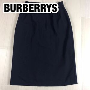 BURBERRYS バーバリーズ スカート レディース 膝丈 ダークネイビー スリット 9AR C-TK83