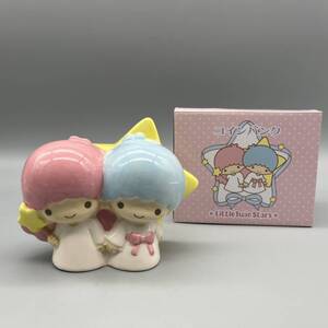 キキララ リトルツインスターズ 貯金箱 陶器製 SANRIO サンリオ キキ＆ララ 箱付 2015 管:010806-60