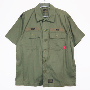 WTAPS ダブルタップス 16SS BUDS SS/SHIRT.COPO.SERGE バッツ ショート スリーブ シャツ コットン ポリエステル サージ オリーブラブ Mayz