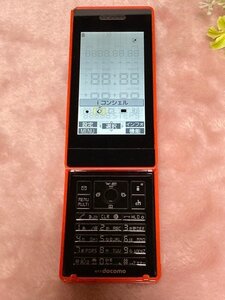 docomo FOMA N-07A NEC 日本電気 ガラケー ケータイ スライド式　レトロ携帯 オレンジ　Y41