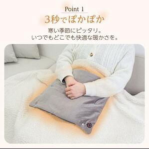 ホットマット 一人用 USB充電式 エネタンポ 座布団 47×40cm