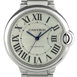 カルティエ CARTIER バロンブルー MM W6920046 腕時計 SS 自動巻き シルバー メンズ 【中古】