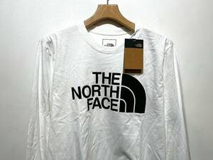 送料無料 即決 新品 日本未発売 正規品 USA限定 The North Face ノースフェイス US-M ロゴ 長袖Tシャツ ロンT WHITE