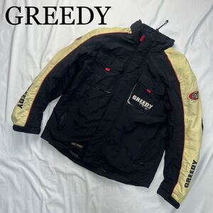 GREEDY グリーディー バイクジャケット 黒 プロテクター装備 ライディングジャケット L