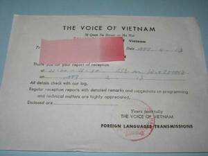 当時物ベトナムの声☆ベリカード　BCLベリカード　送料無料