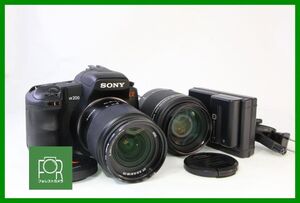 【動作保証・点検済】良品■到着後即使える■SONY α200+18-70mm+55-200mm■■バッテリー・チャージャー・4GB CFカード付き■EEE1101