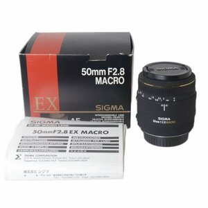 SIGMA シグマ 50mm F2.8 EX MACRO for CANON AF 元箱、取扱説明書、前後キャップ 4005151 NT ABランク