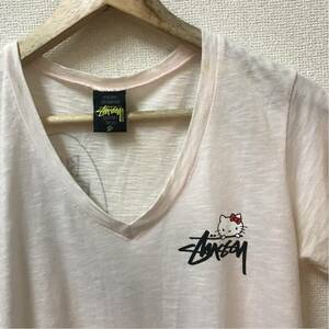 レア！ステューシー × ハローキティ コラボTシャツ stussy × Hello Kitty サンリオ S 薄手　ビンテージ　ヴィンテージ