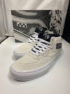 【新品】VANS SKATE HALFCAB WHITE/BLACK US8.0 26.0cm ヴァンズ バンズ スケート ハーフキャブ ホワイト ブラック