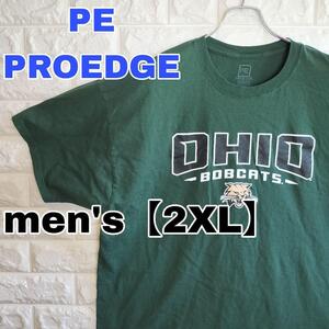 C349【PE PROEDGE】半袖プリントTシャツ【メンズ2XL】グリーン