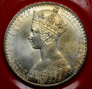 銀貨　イギリス銀貨　1847年　ヴィクトリア　28.2g　売り切り　管理番号CE196