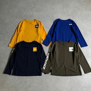 THE NORTH FACE●130cm 4枚SET●ロゴプリント L/S Tシャツ ロンＴ●ノースフェイス●子供服キッズ