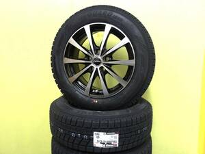 S3681 新品 国産 4本 195/65R16 ヨコハマ アイスガード 6 iG60 LE03 6.5J +38 5H 114.3 ブラックポリッシュ 60系 プリウス 取付用ナット付