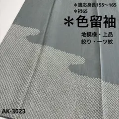 裄65 色留袖 地模様 一ツ紋 一部絞り 上品 広衿 袷 着物 AK-3023