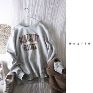 アングリッド Ungrid☆洗える グラフィックプリント ルーズスウェット Fサイズ☆A-O 0221