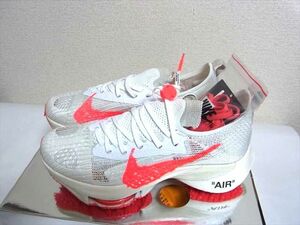 オフホワイト×ナイキ エア ズーム テンポ ネクスト％ 26.5cm CV0697-100 Off-White Nike Air Zoom Tempo Next% Flyknit Solar Red