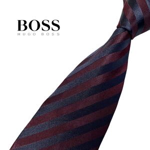 HUGO BOSS ネクタイ レジメンタル柄 ストライプ柄 ヒューゴボス USED 中古 m1528