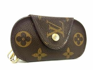 1円 LOUIS VUITTON ルイヴィトン M60115 モノグラム ミュルティクレ ロンPM 4連 キーケース 鍵入れ レディース ブラウン系 AY5276