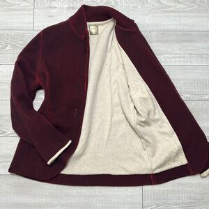 Lサイズ！ Tricot TOMORROWLAND トゥモローランド ショールカラー ニットジャケット レッド ウール 