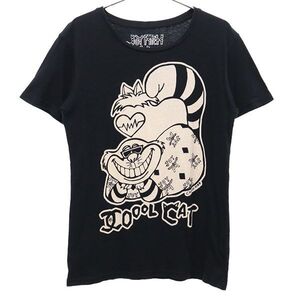 ジョイリッチ チョコムーコラボ プリント 半袖 Tシャツ XS ブラック JOYRICH CHOCOMOO レディース