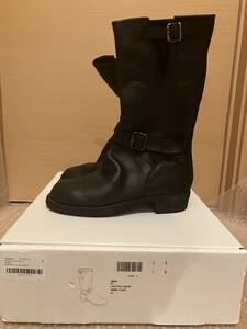 【即決/新品未着用】GUIDI/グイディ/2024年モデル/タカヒロミヤシタコラボ/エンジニアブーツ/カーフレザー/黒スムースレザー/Size41