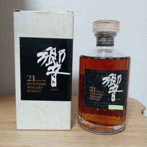 サントリー ウイスキー 響21年　旧ボトル　金キャップ　箱付　未開封 SUNTORY HIBIKI ジャパニーズ　マイレージ2009年