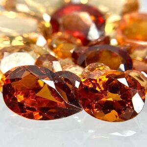 ●天然ヘソナイトガーネットおまとめ54.5ct●o ルース 裸石 宝石 ジュエリー hessonite garnet ガーネット jewelry 柘榴石 w4B67