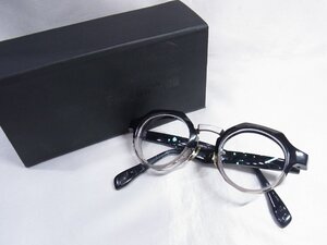 1円～フェクトリー900 FACTORY900 度入り眼鏡 retro RF-053 46□22-150 cal.084 ブラック プラスチック 中古良品