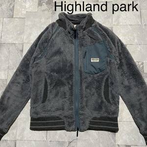 Highland park ハイランドパーク MIZUNO ミズノ ボアフリースジャケット アウトドア グレー レディース サイズS 玉FS1173