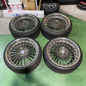 WORK ランベックLF1 4本セット　引っ張りタイヤ　215/35ZR19 225/35ZR19 1本リム裏ガリ傷あり　引き取りOK