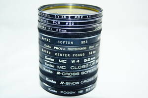 Kenko 52ｍｍ 11個セット FOGGY R-CROSS R-SNOW CROSS SOFTON PRO1D プロテクター PL Y2 ｐ0O W4 センターフォーカス クローズアップNo2