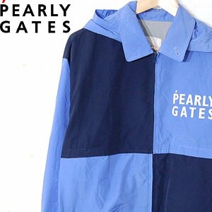 パーリーゲイツ PEARLY GATES■ジップジャケット フード着脱可　ゴルフ■M■ブルー ※NK4612141