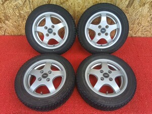 TRIPホイール!! 13×4.5J+43 冬タイヤ付き 155/65R13 4本セット 中古 売切!!