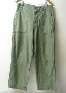 ◆US ARMY 60s 70s 米軍 TROUSERS SATEEN 06 107 TYPE1 CLASS 1 ベイカー　ファティーグ パンツ サイズ34×29