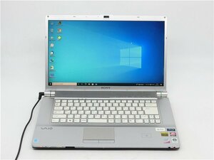 カメラ内蔵/中古/16型/ノートPC/Windows10/SSD256GB/4GB/P8600/SONY　VGN-FW72JGB　HDMI　即使用可　動作品 MS office2021ProPlus搭載