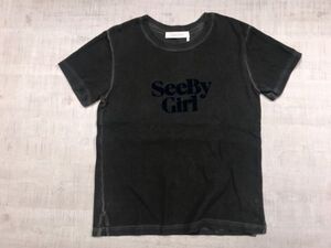 シーバイクロエ See by Chloe レトロ モード Y2K フロッキー ピグメント チビT ピチT 半袖Tシャツ トップス カットソー レディース