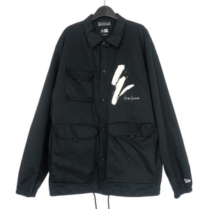 ヨウジヤマモトプールオム YOHJI YAMAMOTO POUR HOMME × NEW ERA 23AW NE Field Coach Jacket コーチジャケット ブルゾン XXL ブラック 黒