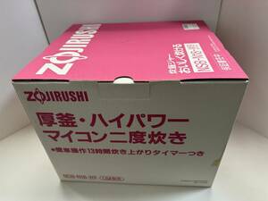 91625●象印 マイコン炊飯ジャー ZOJIRUSHI 厚釜 ハイパワー マイコン二度炊き NSB-N18-WB ホワイト 未使用長期保管 ジャンク品